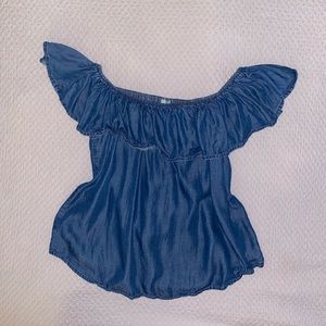 Paper Crane chambray blouse
